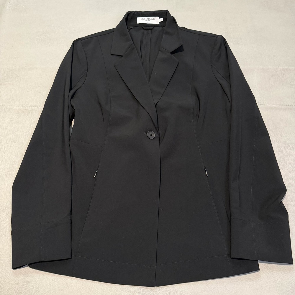 MM Lafleur Blazer Moreland Travel Origami Tech Career Jacket Gray Modern-8-6852 - Picture 1 of 8